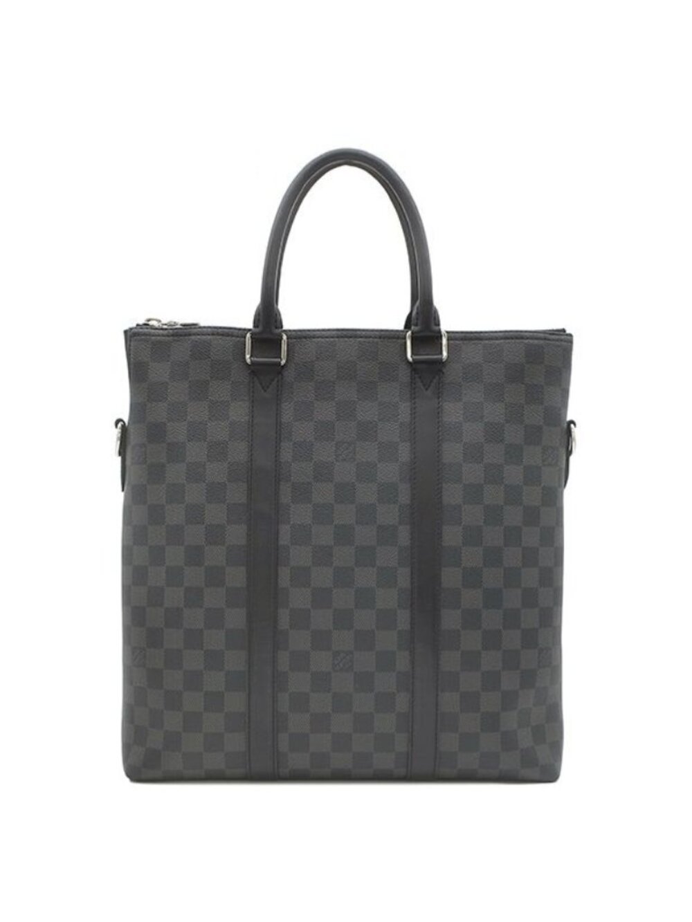 Louis Vuitton 2-Way Anton Tote Bag Damier Graphite Canvas Silver